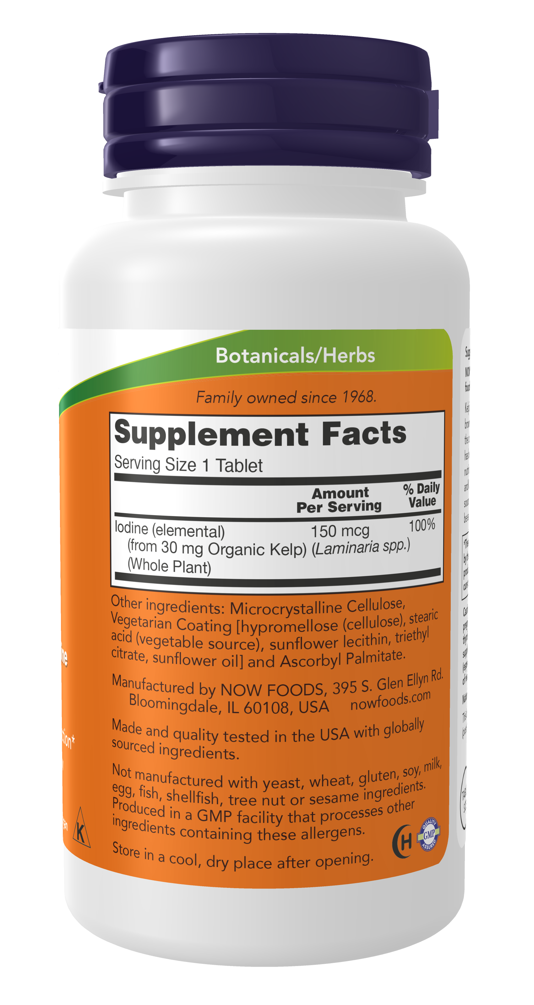 NOW Supplements, Kelp 150 mcg of Iodine, 200 Tabs