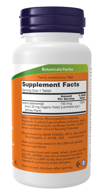 NOW Supplements, Kelp 150 mcg of Iodine, 200 Tabs