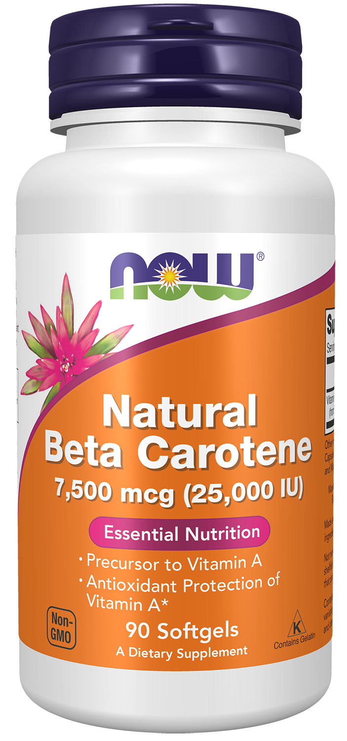 NOW Supplements, Beta Carotene 25,000 IU, 90 Softgels