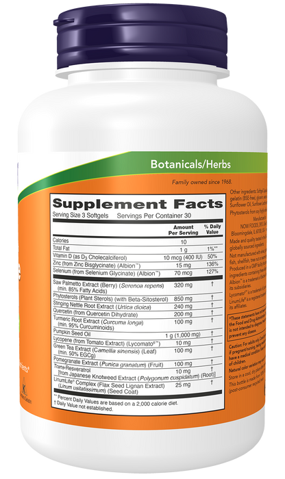 NOW, Prostate Health, Clinical Strength Saw Palmetto, 90 Softgels