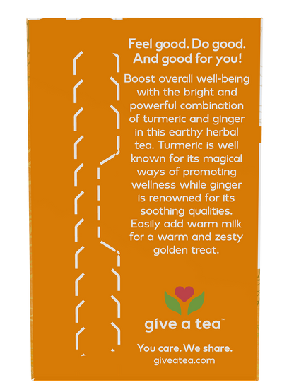 NOW Give a Tea® Organic Turmeric Ginger, Caffeine-Free, 24 bags