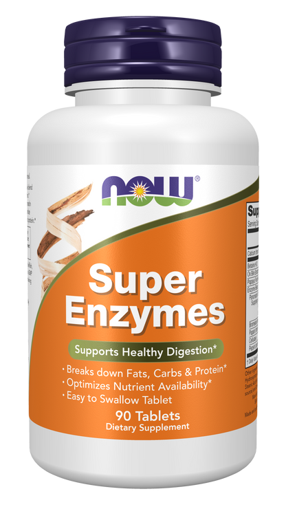 NOW Supplements, Super Enzymes, Bromelain, Ox Bile, Pancreatin, 90 Tabs