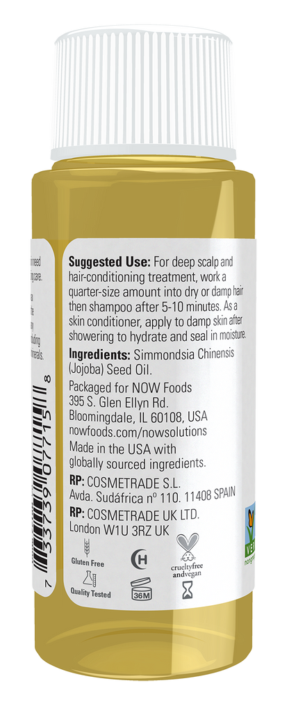 NOW Solutions, Jojoba Oil, Moisturizing, Multi-Purpose Oil, 1 fl. oz