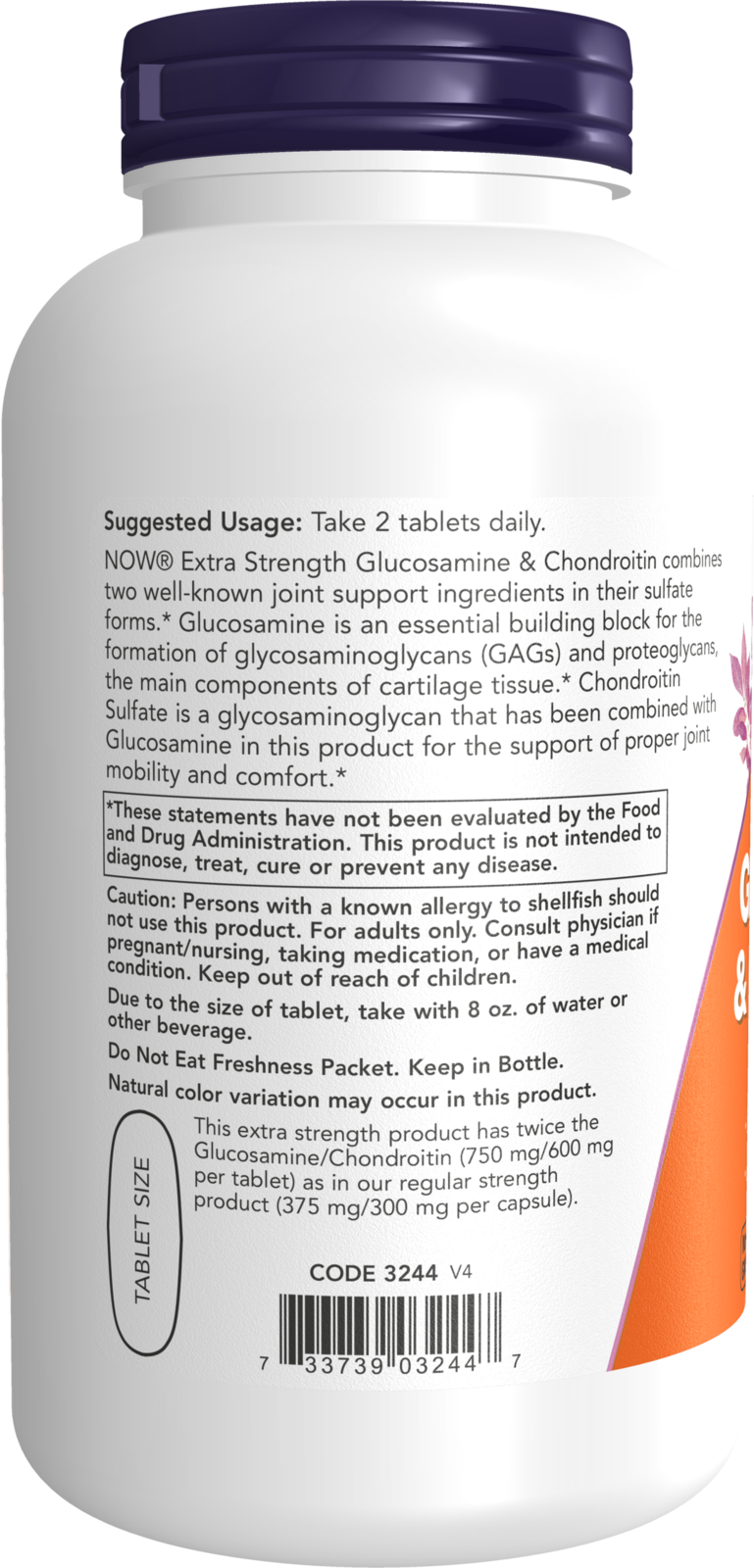 NOW Supplements, Glucosamine & Chondroitin, Sulfate Forms, 240 Tabs