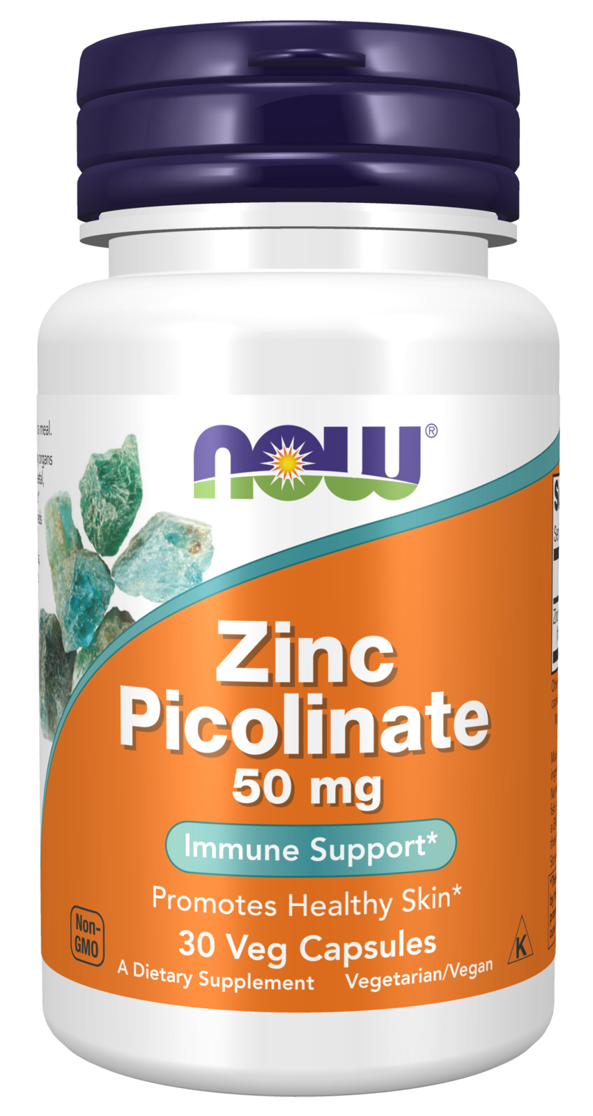NOW Supplements, Zinc Picolinate 50 mg, Immune Support*, 30 Veg Caps