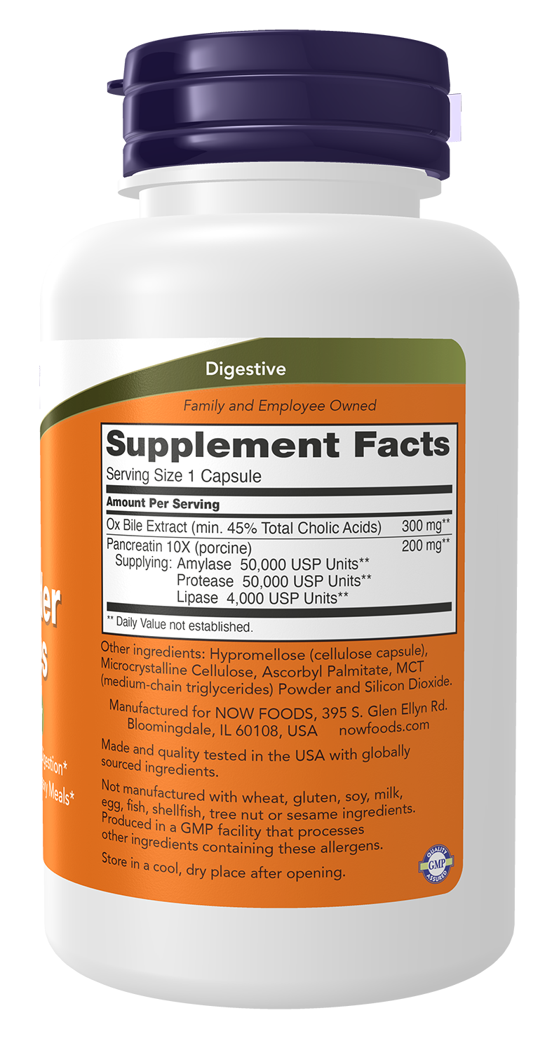 NOW Supplements Gallbladder Enzymes, Digestive Support*, 90 Capsules