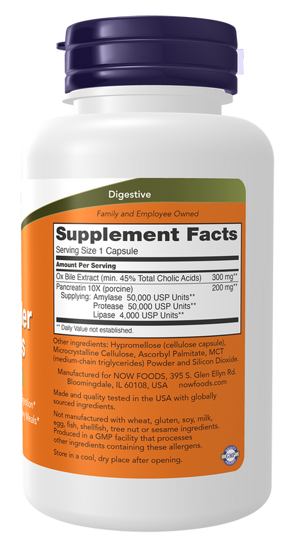 NOW Supplements Gallbladder Enzymes, Digestive Support*, 90 Capsules