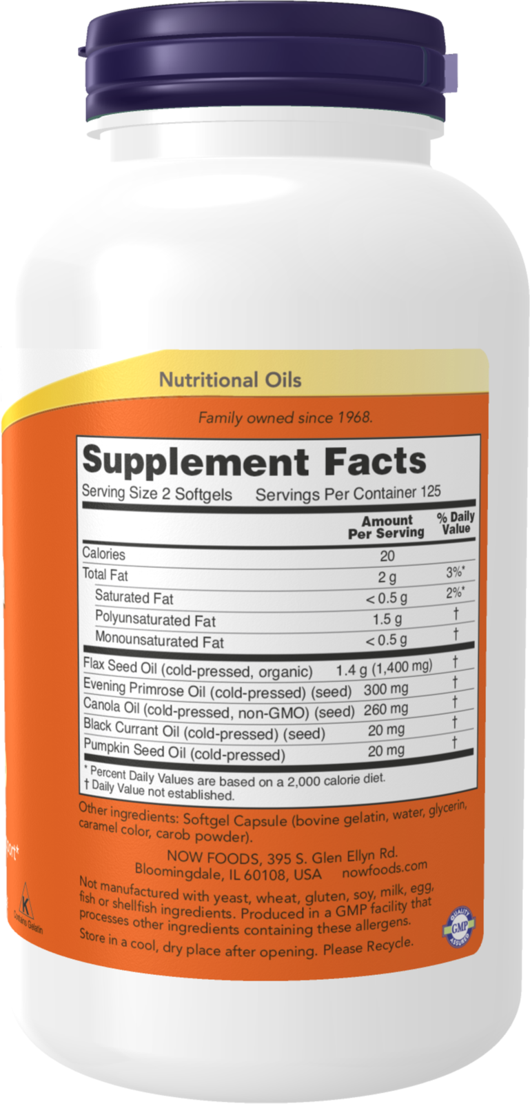 NOW Supplements, Omega 3-6-9 1000 mg, 250 Softgels