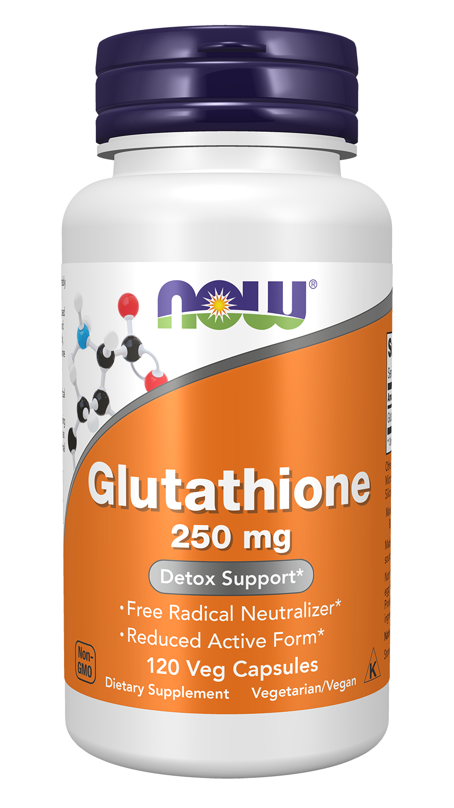 NOW Supplements, Glutathione 250 mg, Detoxification Support*, 120 Veg Caps