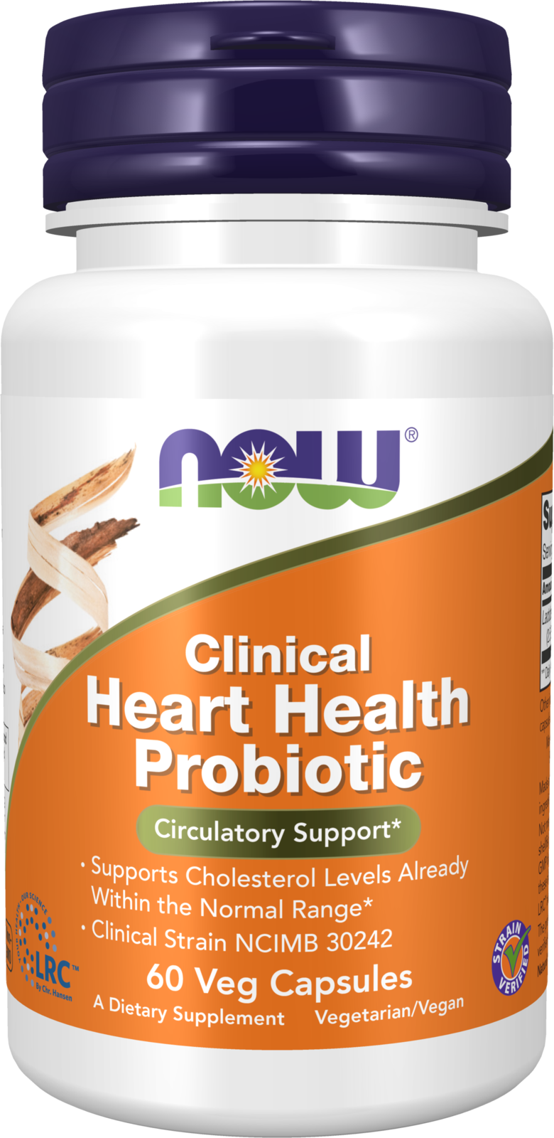 NOW Supplements, Clinical Heart Health Probiotic, NCIMB 30242, 60 Veg Caps