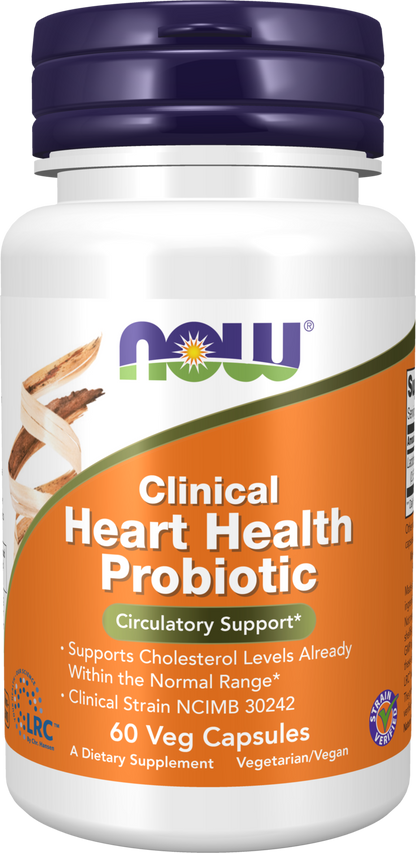 NOW Supplements, Clinical Heart Health Probiotic, NCIMB 30242, 60 Veg Caps