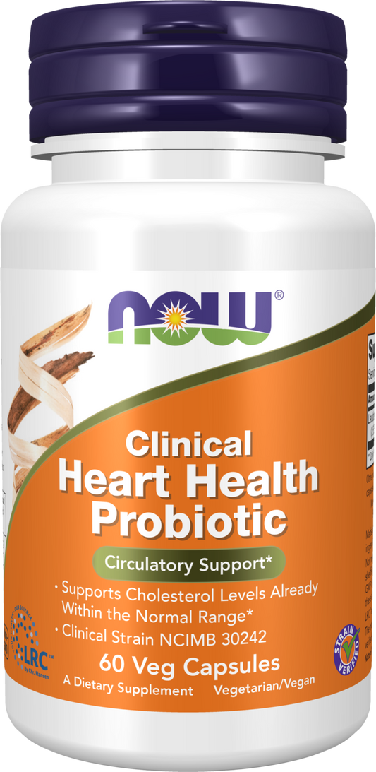 NOW Supplements, Clinical Heart Health Probiotic, NCIMB 30242, 60 Veg Caps