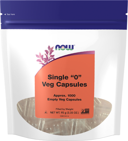 NOW Supplements, Empty Vegetarian Caps, Single "0", 1,000 Veg Caps