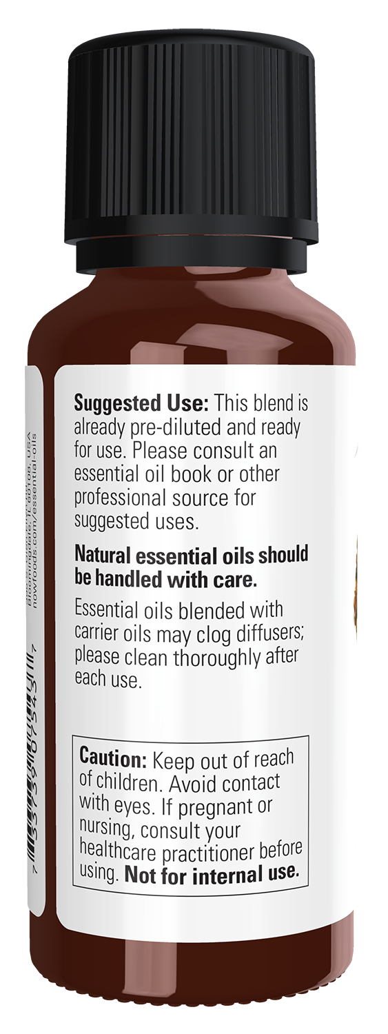 NOW Essential Oils, Myrrh Oil Blend w/ Jojoba, Steam Distilled, 1 fl. oz.