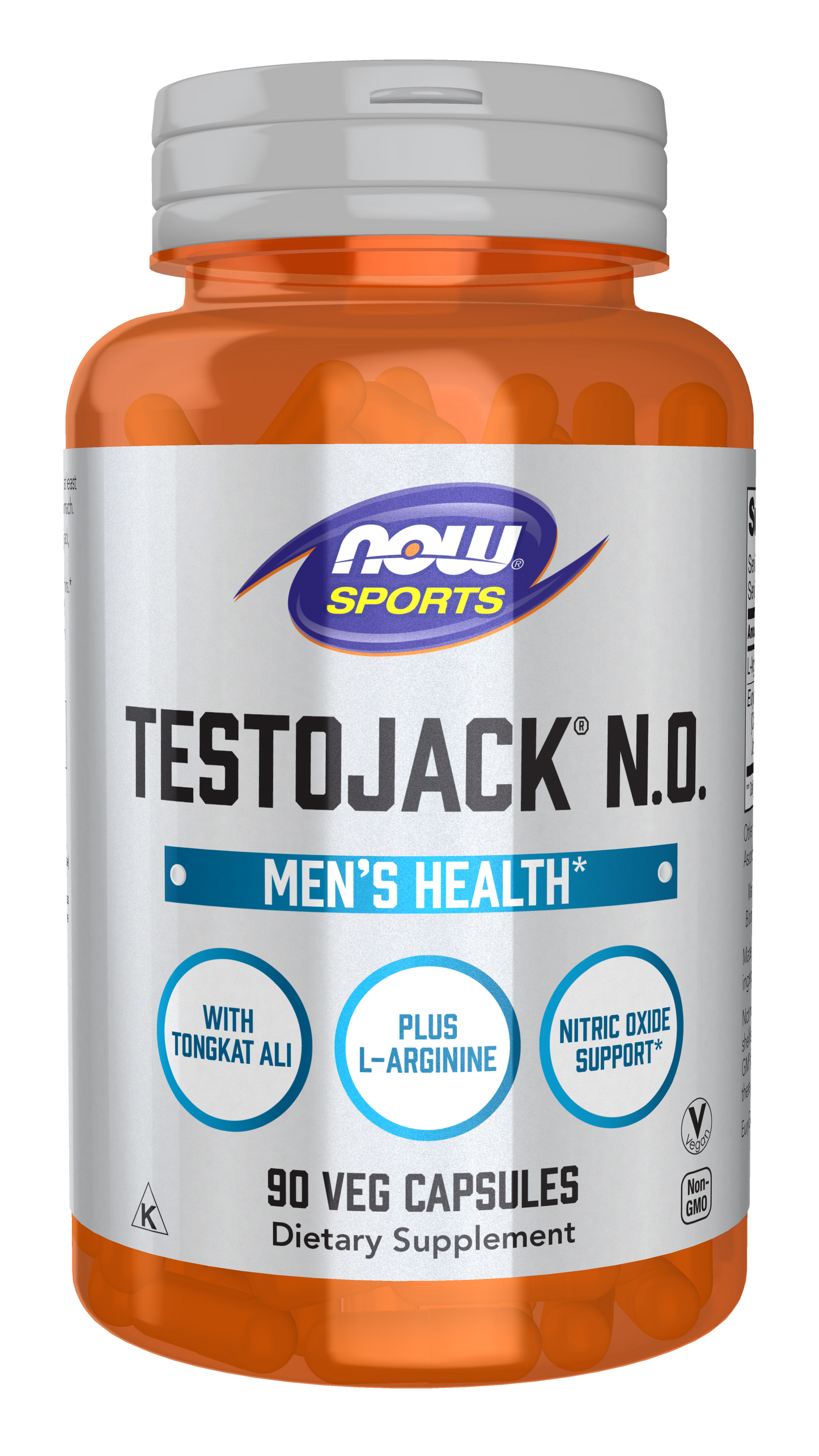 NOW Sports, TestoJack N.O., L-Arginine, Tongkat Ali, 90 Veg Caps