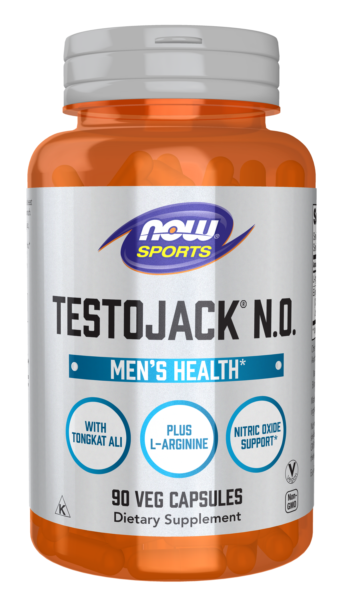NOW Sports, TestoJack N.O., L-Arginine, Tongkat Ali, 90 Veg Caps