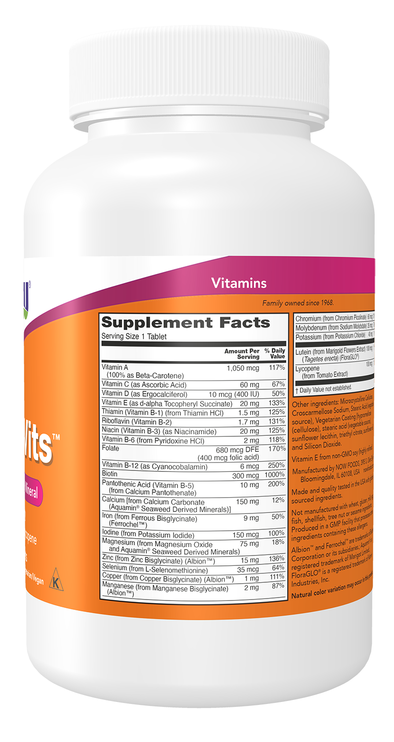 NOW Supplements, Daily Vits™, One Tablet Daily, 250 Tabs