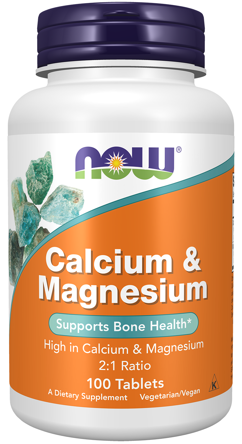 NOW Supplements, Calcium & Magnesium 2:1 Ratio, High Potency, 100 Tabs