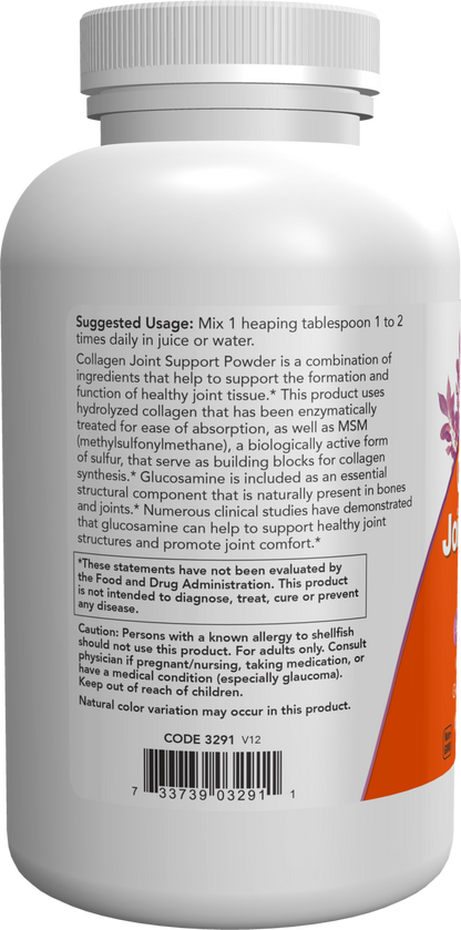 NOW Supplements, Collagen Joint Support Powder with MSM, 11 oz