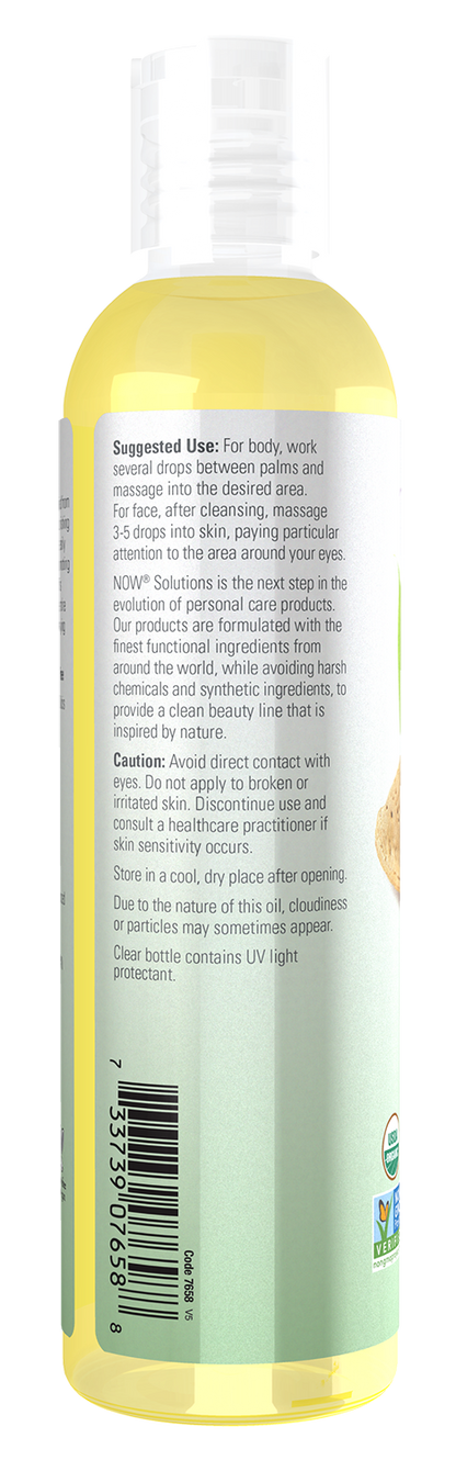 NOW Solutions, Organic Sweet Almond Oil, Moisturizing, Unscented, 8 fl. oz