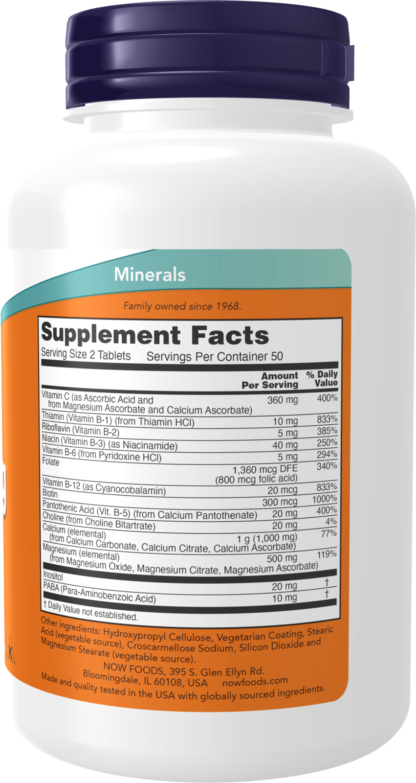 NOW Supplements, Cal-Mag Stress Formula* with B-Complex & Vit C, 100 Tabs