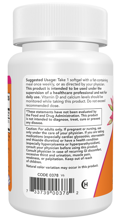 NOW Supplements, Vitamin D3 50,000 IU Softgels, 50 softgels
