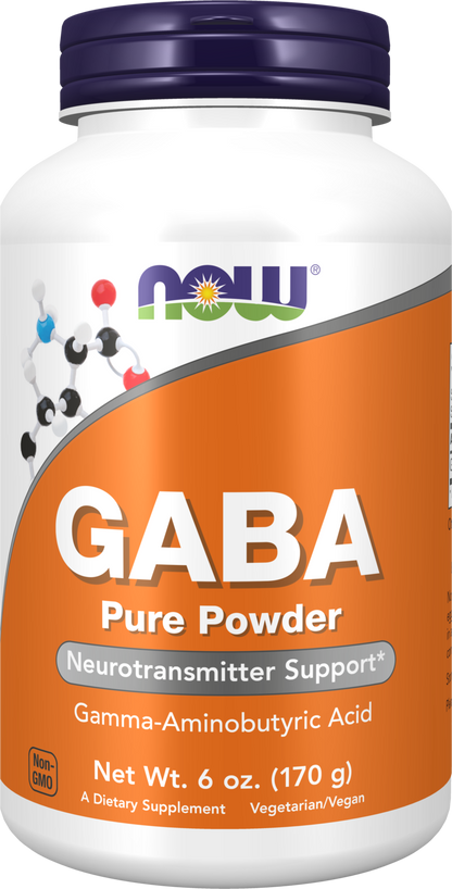 NOW Supplements, GABA Powder, Cognitive Support*, 6 oz