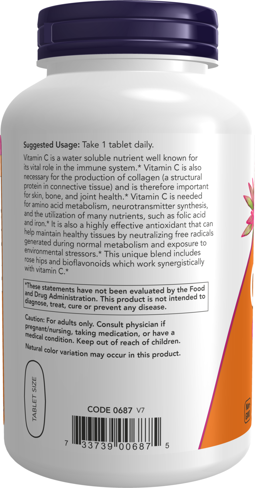 NOW Supplements, Vitamin C-1,000 with Rose Hips & Bioflavonoids, 250 Tabs