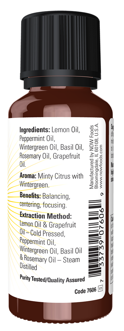NOW Essential Oils, Mental Focus Oil Blend, Centering Scent, 1 fl. oz