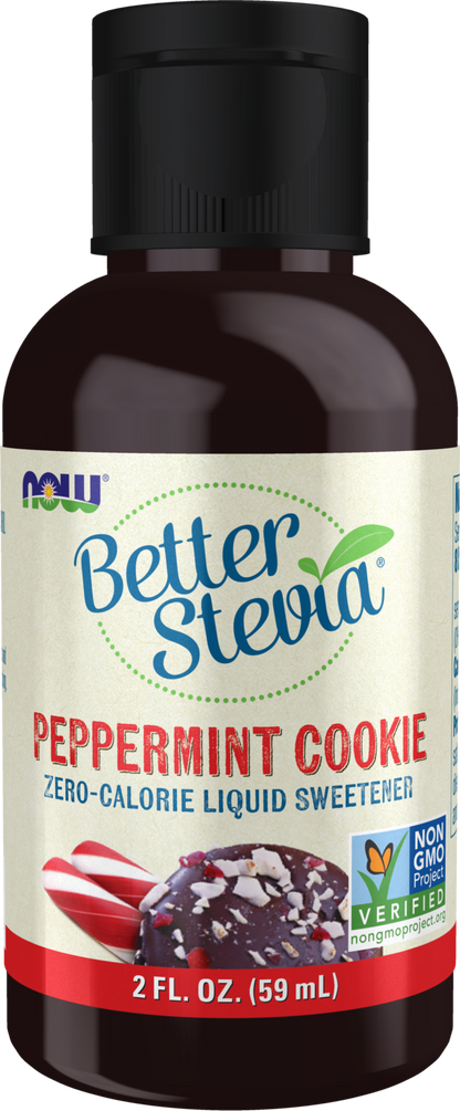 NOW BetterStevia® Peppermint Cookie Zero-Calorie Sweetener, 2 fl. oz.