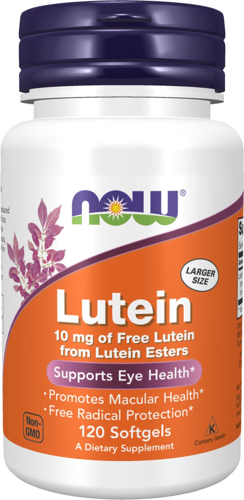 NOW Supplements, Lutein with 10 mg of Free Lutein, 120 Softgels