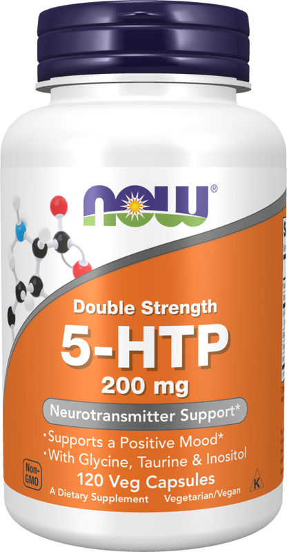 NOW Supplements, 5-HTP (5-hydroxytryptophan) 200 mg, 120 Veg Caps