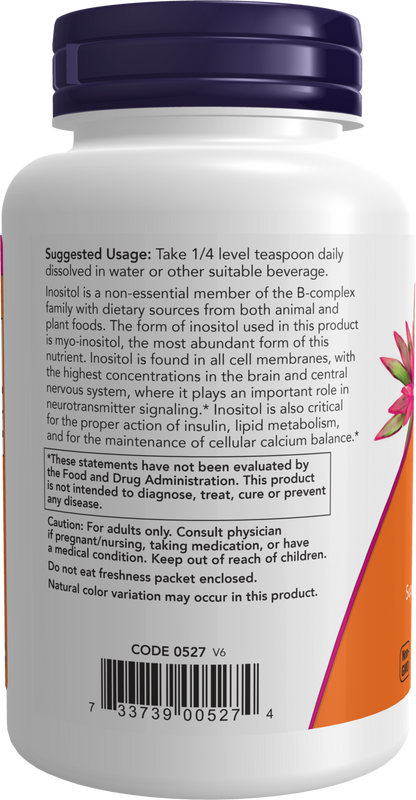 NOW Supplements, Inositol Powder, Cellular Health*, 4-oz