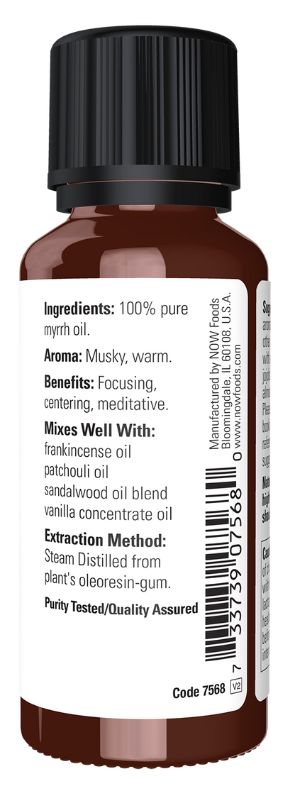 NOW Essential Oils, Myrrh Oil, Undiluted, Steam Distilled, 1 fl. oz