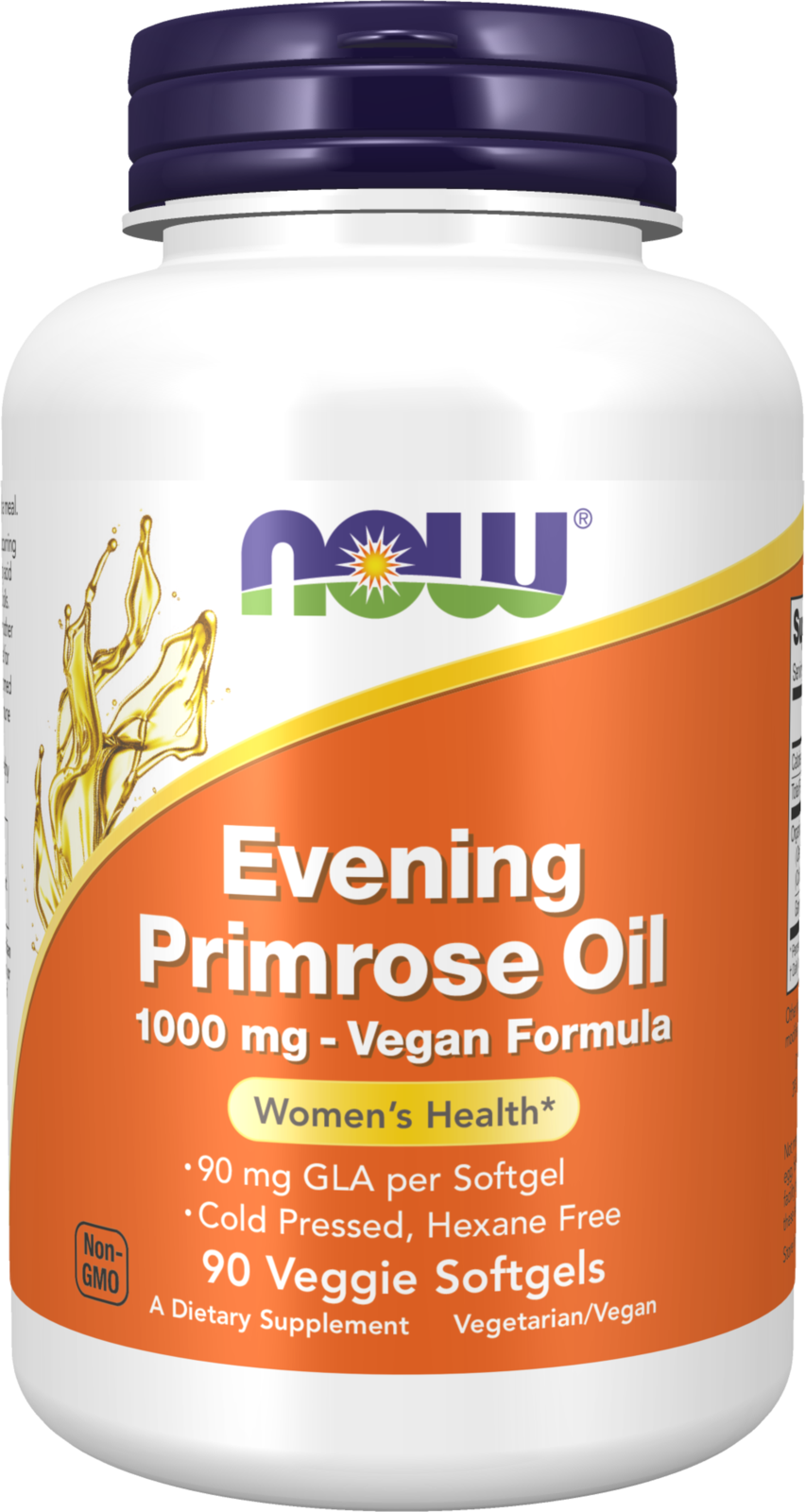 NOW Supplements, Evening Primrose Oil 1,000 mg with GLA, 90 Veg Softgels