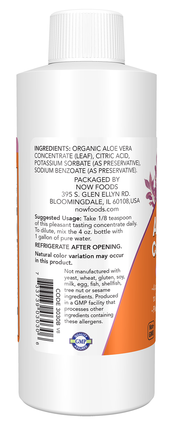 NOW Supplements, Aloe Vera Concentrate, 4 fl. oz