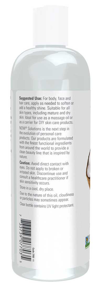 NOW Solutions, Liquid Coconut Oil, Light and Nourishing, 16 fl. oz