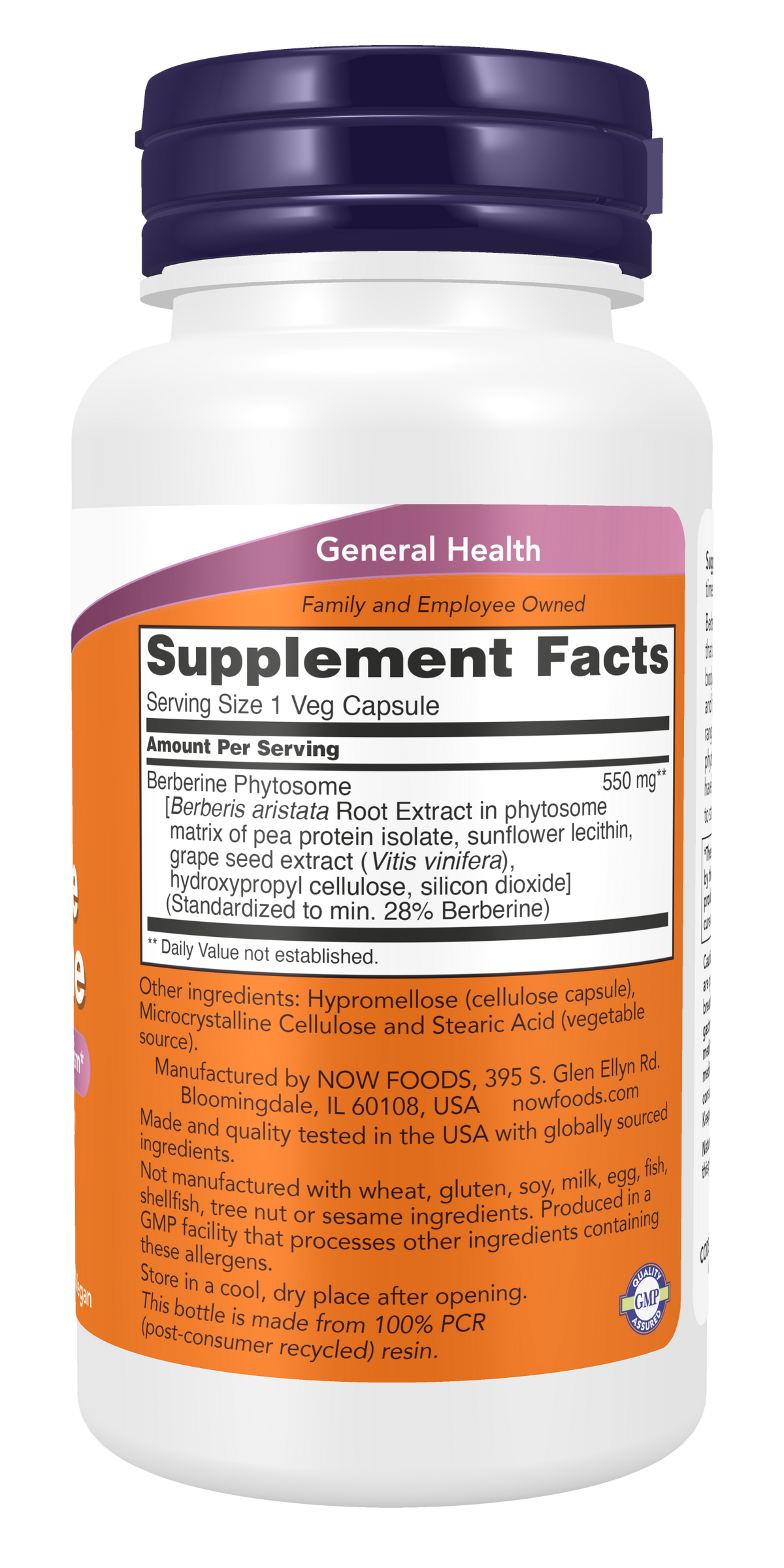 NOW Foods Berberine Phytosome, Supports Glucose Metabolism*, 60 Veg Caps