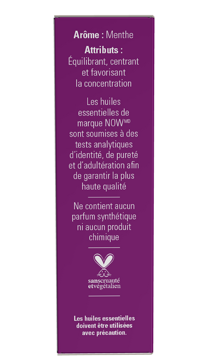 NOW Essential Oils, Mind That Energy Focusing Roll On Blend, 10 mL