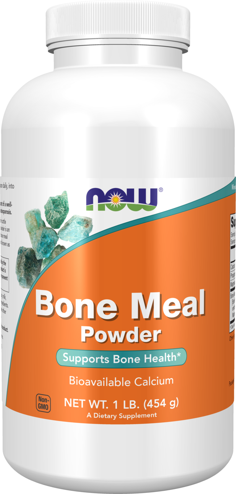 NOW Supplements, Bone Meal Powder, Calcium Carbonate & Magnesium, 1 lb