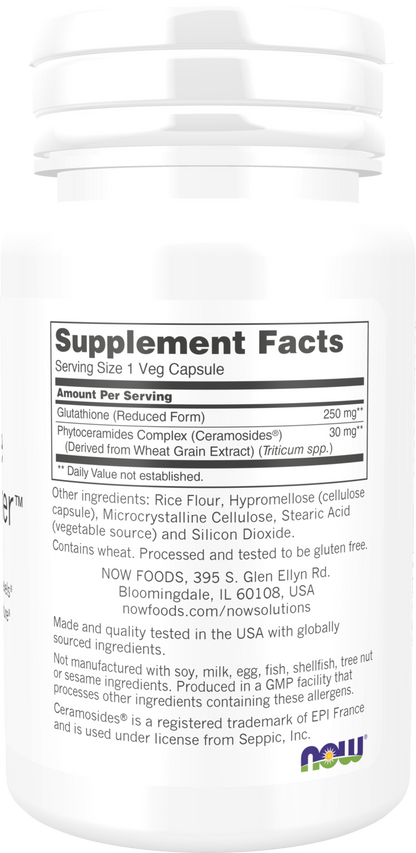 NOW Solutions, Glutathione Skin Brightener with Ceramosides®, 30 Veg Caps