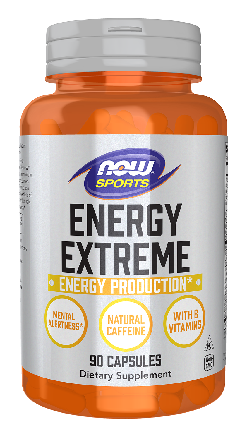 NOW Sports, Energy Extreme, Natural Caffeine and B Vitamins, 90 Veg Caps