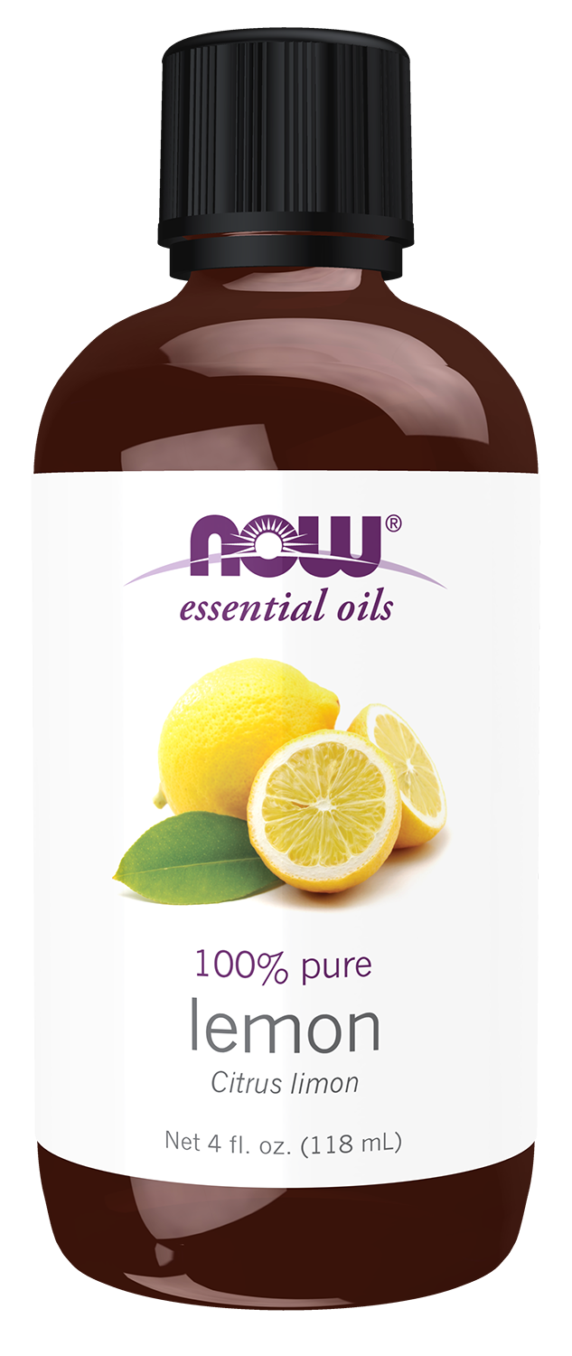 NOW Essential Oils, Lemon Oil, Undiluted, Cold Pressed, 4 fl. oz