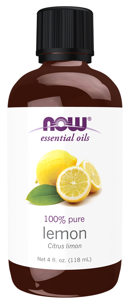 NOW Essential Oils, Lemon Oil, Undiluted, Cold Pressed, 4 fl. oz