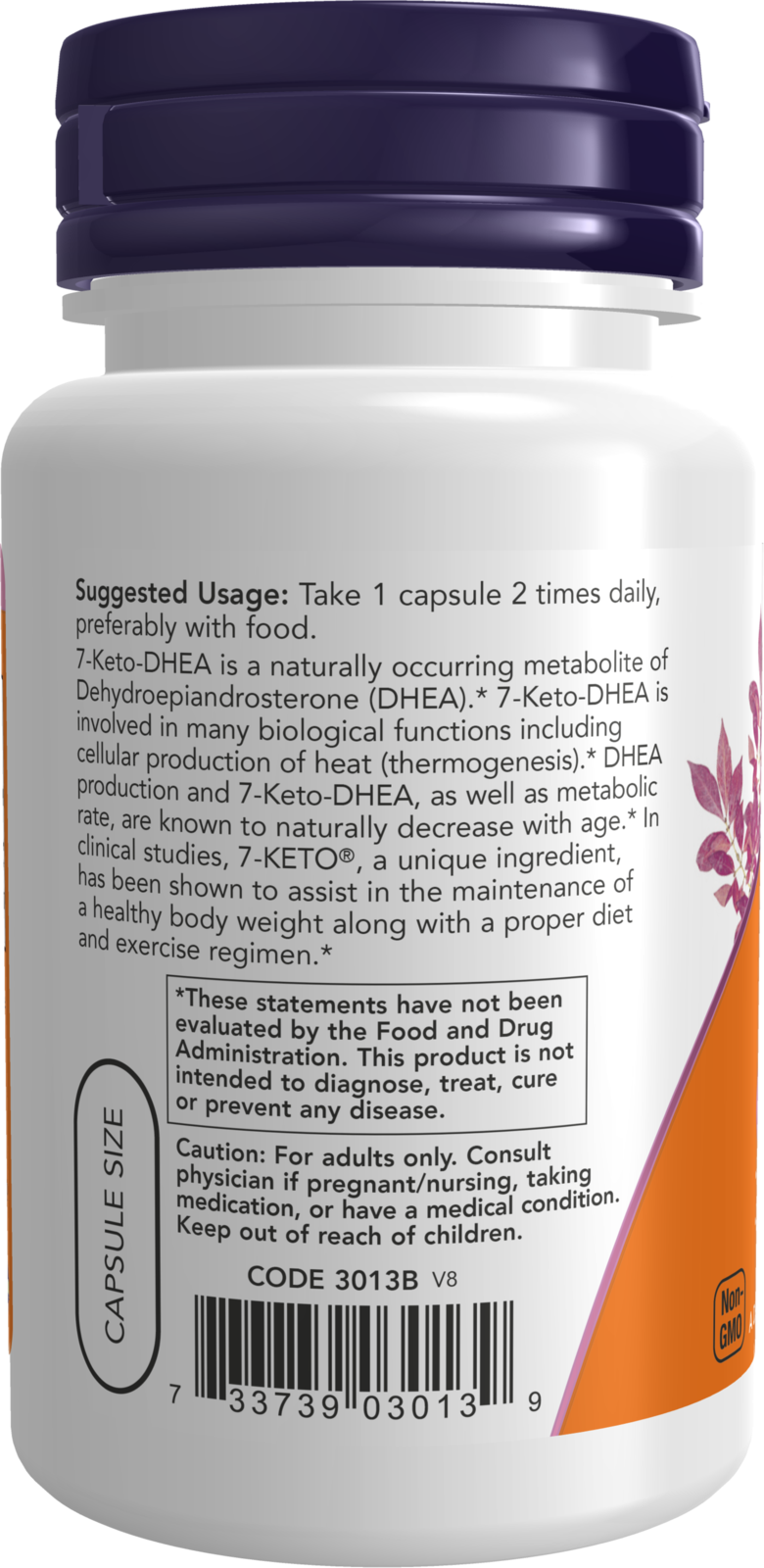 NOW Supplements, 7-Keto (DHEA Acetate-7-one) 100 mg, 60 Veg Caps