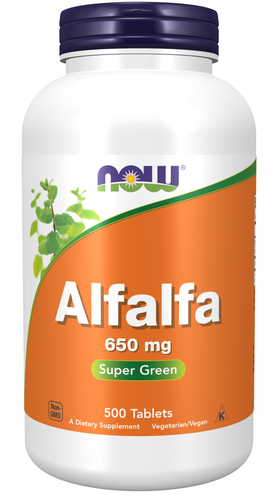 NOW Supplements, Alfalfa 650 mg, Super Green, 500 Tabs