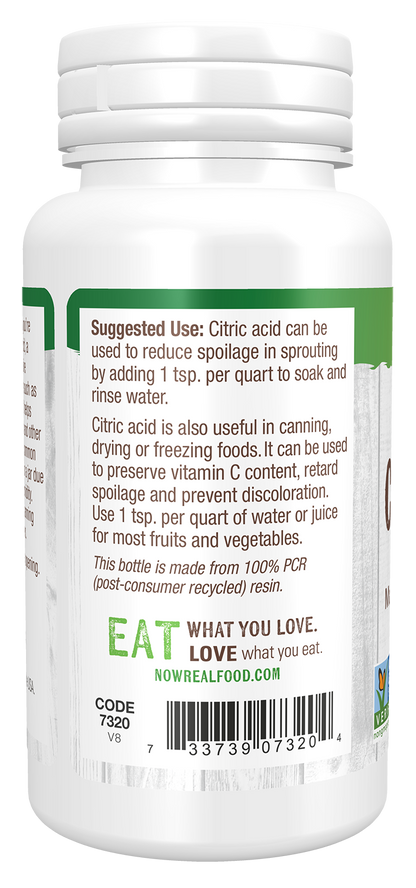 NOW Foods, Citric Acid, Sprouting Aid, Great Substitute for Salt, 4 oz