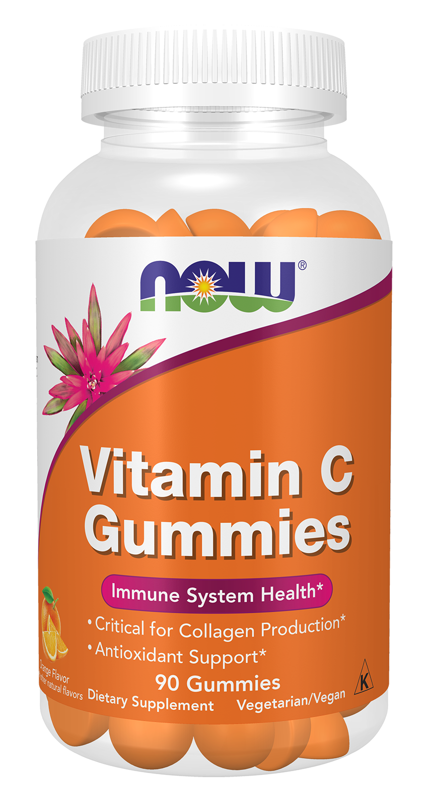 NOW Supplements, Vitamin C Gummies 250 mg, Antioxidant Support*, 90 Gummies