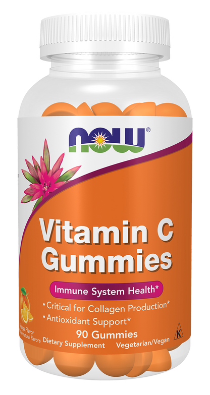 NOW Supplements, Vitamin C Gummies 250 mg, Antioxidant Support*, 90 Gummies