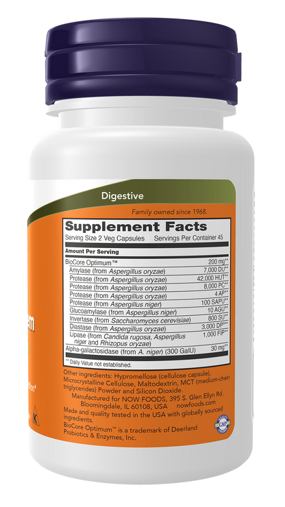 NOW Supplements, Optimal Digestive System, Enzymes, 90 Veg Caps